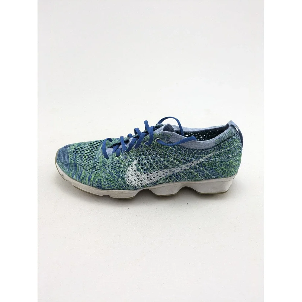Womens Nike Zoom Agility Green White Flyknit Running Shoes 698616-403 Size 7